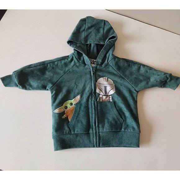 Star Wars Hoodie 0-3 Mos Green - Picture 1 of 4